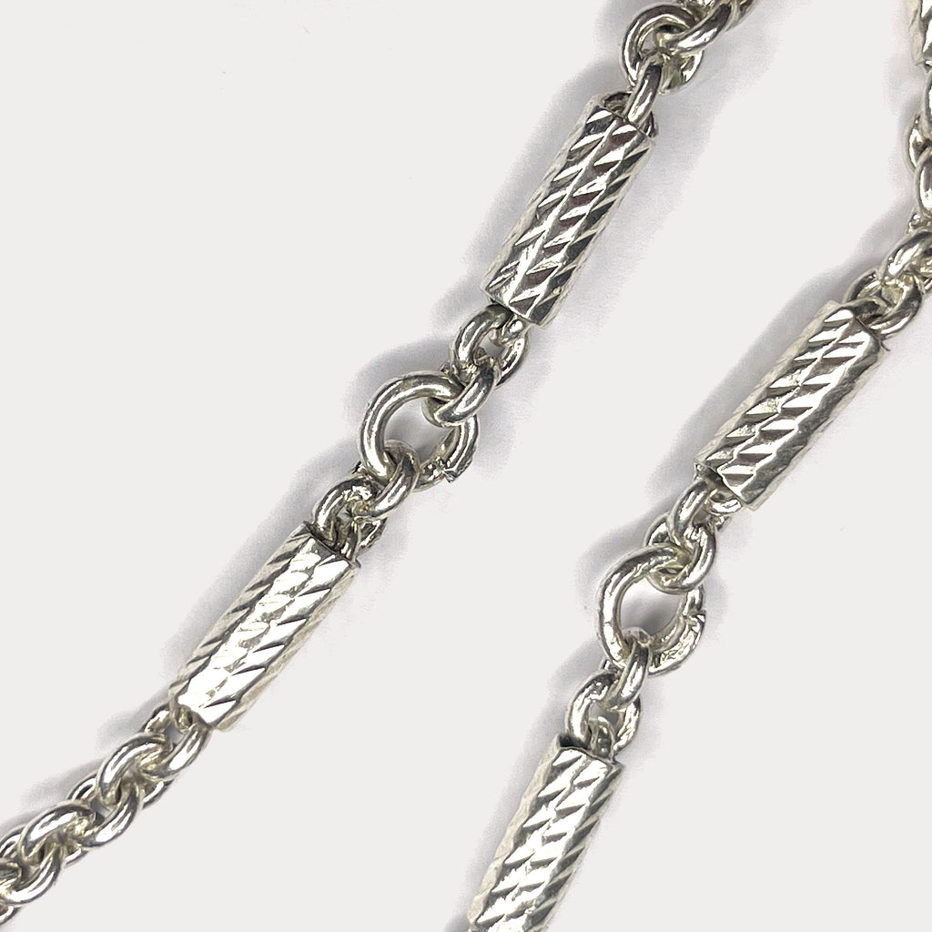 Round Baht Link Necklace - Handmade 999 Pure Silver Chain