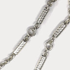 Round Baht Link Necklace - Handmade 999 Pure Silver Chain