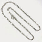 Sugarcane Cambodian Baht Necklace - Handmade Silver & White Gold Chain