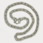 Round Baht Link Necklace - Handmade 999 Pure Silver Chain