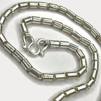 Round Baht Link Necklace - Handmade 999 Pure Silver Chain