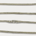 Snake Skin Rope Link Necklace - Handmade Silver Chain
