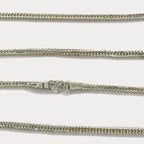 Snake Skin Rope Link Necklace - Handmade Silver Chain