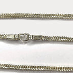 Snake Skin Rope Link Necklace - Handmade Silver Chain