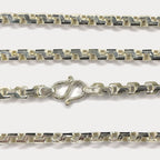 Anchor Box Link Necklace - Handmade Silver Chain