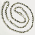 Anchor Box Link Necklace - Handmade Silver Chain