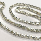 Anchor Box Link Necklace - Handmade Silver Chain