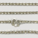 Anchor Belcher Link Necklace - Handmade 999 1oz Silver Chain