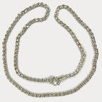 Anchor Belcher Link Necklace - Handmade 999 1oz Silver Chain