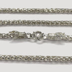Dragon Head & Skin Link Necklace - Handmade Silver Chain