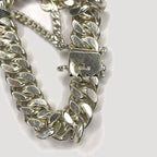 Curb Link Bracelet With Charms - Handmade Silver