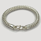 Bismark Link Bracelet - Handmade White Gold & Silver Bracelet