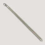 Bismark Link Bracelet - Handmade White Gold & Silver Bracelet