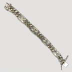 Starburst Cuban Link Bracelet - Handmade Silver Bracelet