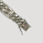 Starburst Cuban Link Bracelet - Handmade Silver Bracelet