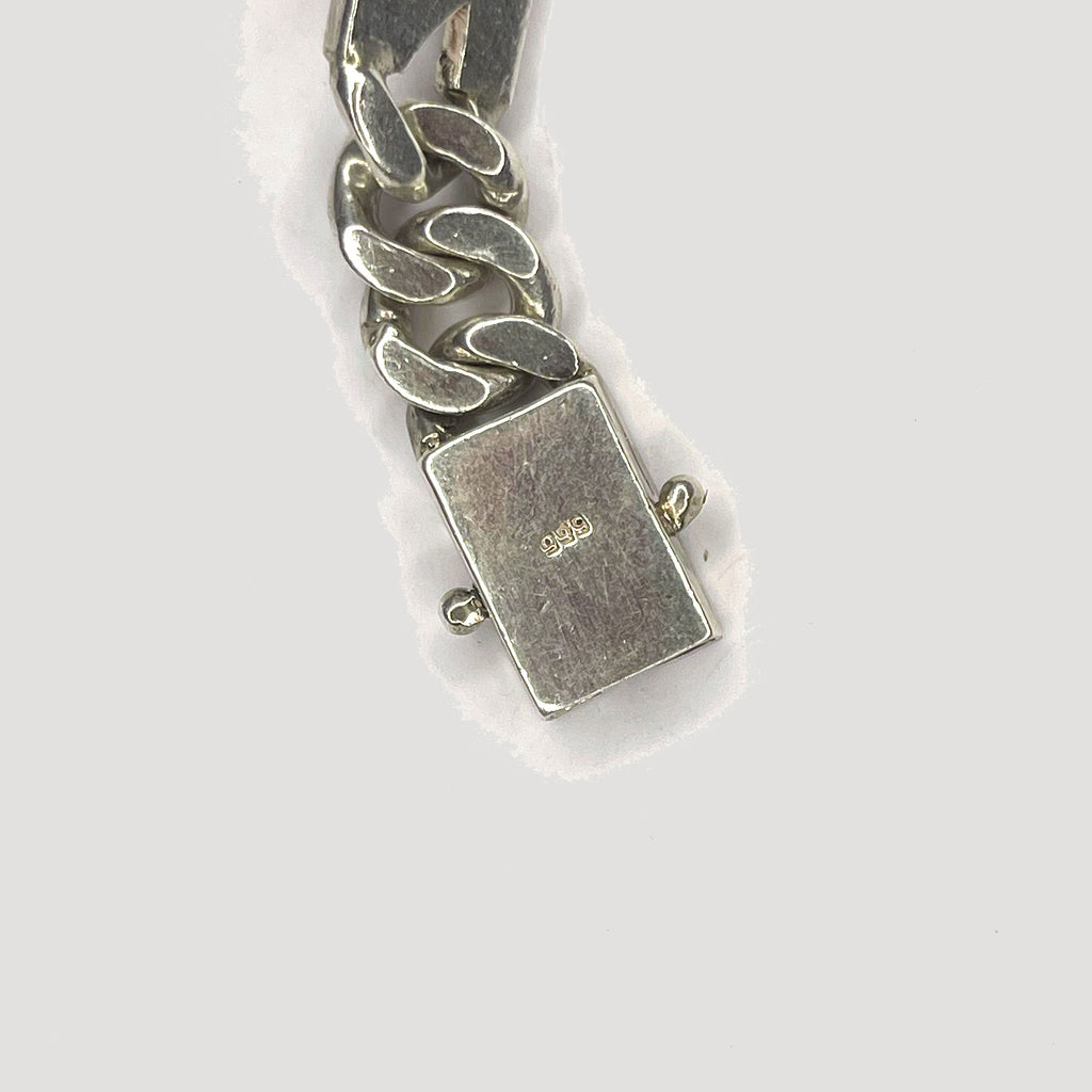 Starburst Cuban Link Bracelet - Handmade Silver Bracelet