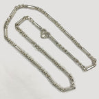 Cambodian Baht Necklace - Handmade Silver & White Gold Chain