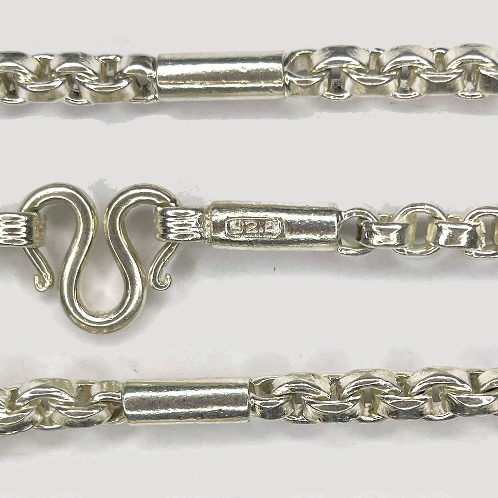 Cambodian Baht Necklace - Handmade Silver & White Gold Chain