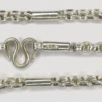 Cambodian Baht Necklace - Handmade Silver & White Gold Chain