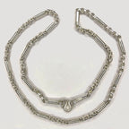 Cambodian Baht Necklace - Handmade Silver & White Gold Chain