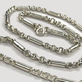 Cambodian Baht Necklace - Handmade Silver & White Gold Chain