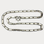 Square Baht Link 200g Necklace - Handmade 999 Pure Silver Chain