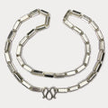 Square Baht Link 200g Necklace - Handmade 999 Pure Silver Chain