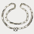Square Baht Link 200g Necklace - Handmade 999 Pure Silver Chain