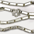 Square Baht Link 200g Necklace - Handmade 999 Pure Silver Chain