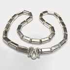 Square Baht Link 200g Necklace - Handmade 999 Pure Silver Chain