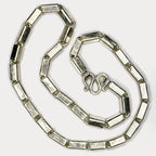 Square Baht Link 200g Necklace - Handmade 999 Pure Silver Chain