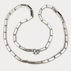 Square Baht Link 100g Necklace - Handmade 999 Pure Silver Chain