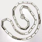 Square Baht Link 100g Necklace - Handmade 999 Pure Silver Chain