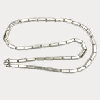 Square Baht Link 100g Necklace - Handmade 999 Pure Silver Chain