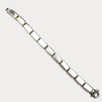Square Baht Link 100g Bracelet - Handmade 999 Pure Silver Chain