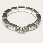 Square Baht Link 100g Bracelet - Handmade 999 Pure Silver Chain