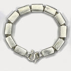 Square Baht Link 100g Bracelet - Handmade 999 Pure Silver Chain