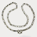Square Baht Link 200g Necklace Diamond Cut - Handmade 999 Pure Silver Chain