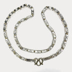 Square Baht Link 200g Necklace Diamond Cut - Handmade 999 Pure Silver Chain