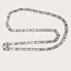 Square Baht Link 200g Necklace Diamond Cut - Handmade 999 Pure Silver Chain