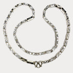 Square Baht Link 100g Necklace Diamond Cut - Handmade 999 Pure Silver Chain