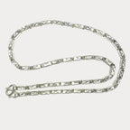 Square Baht Link 100g Necklace Diamond Cut - Handmade 999 Pure Silver Chain