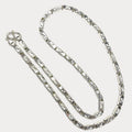 Square Baht Link 100g Necklace Diamond Cut - Handmade 999 Pure Silver Chain