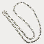 Square Baht Link 100g Necklace Diamond Cut - Handmade 999 Pure Silver Chain
