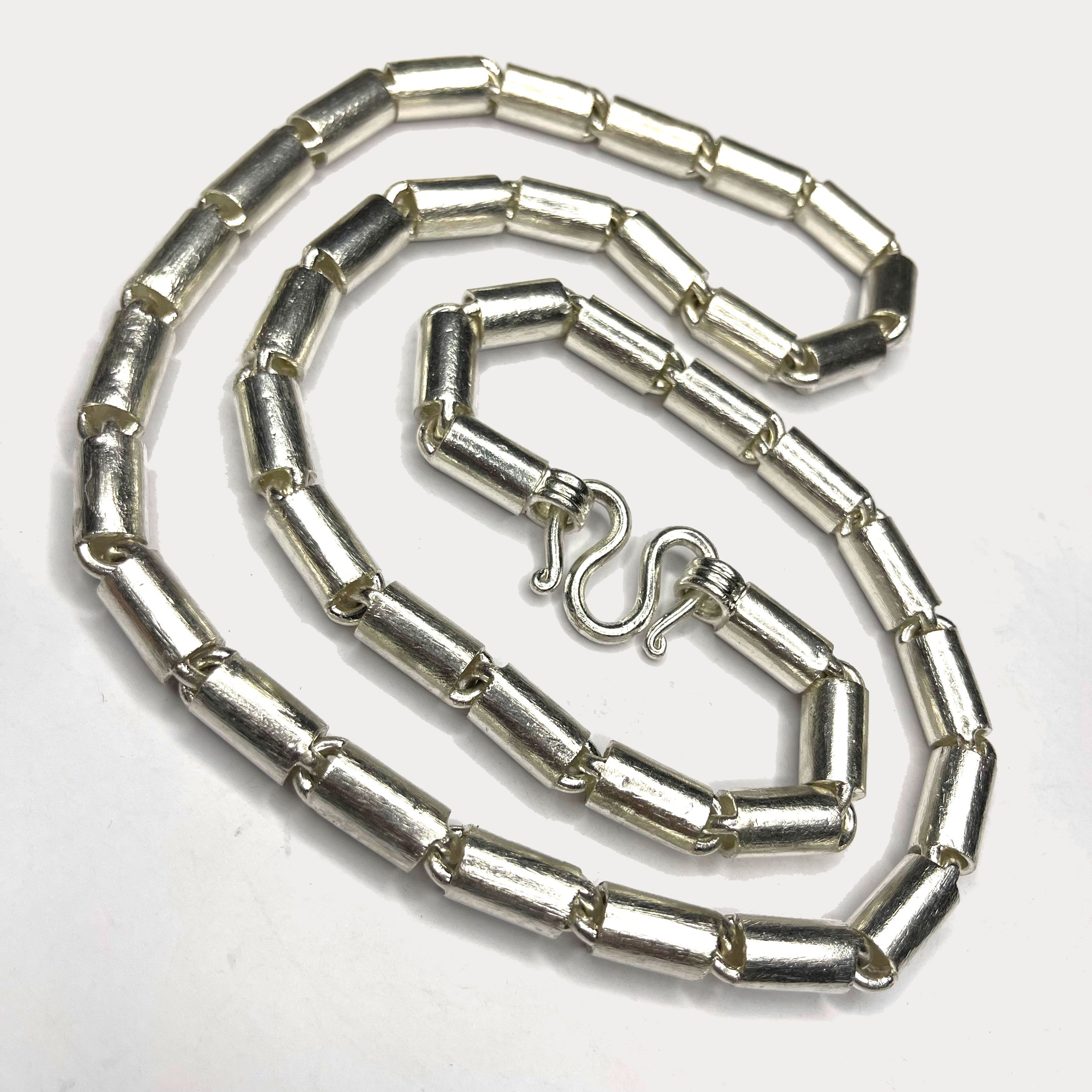 Round Baht Link 200g Necklace - Handmade 999 Pure Silver Chain