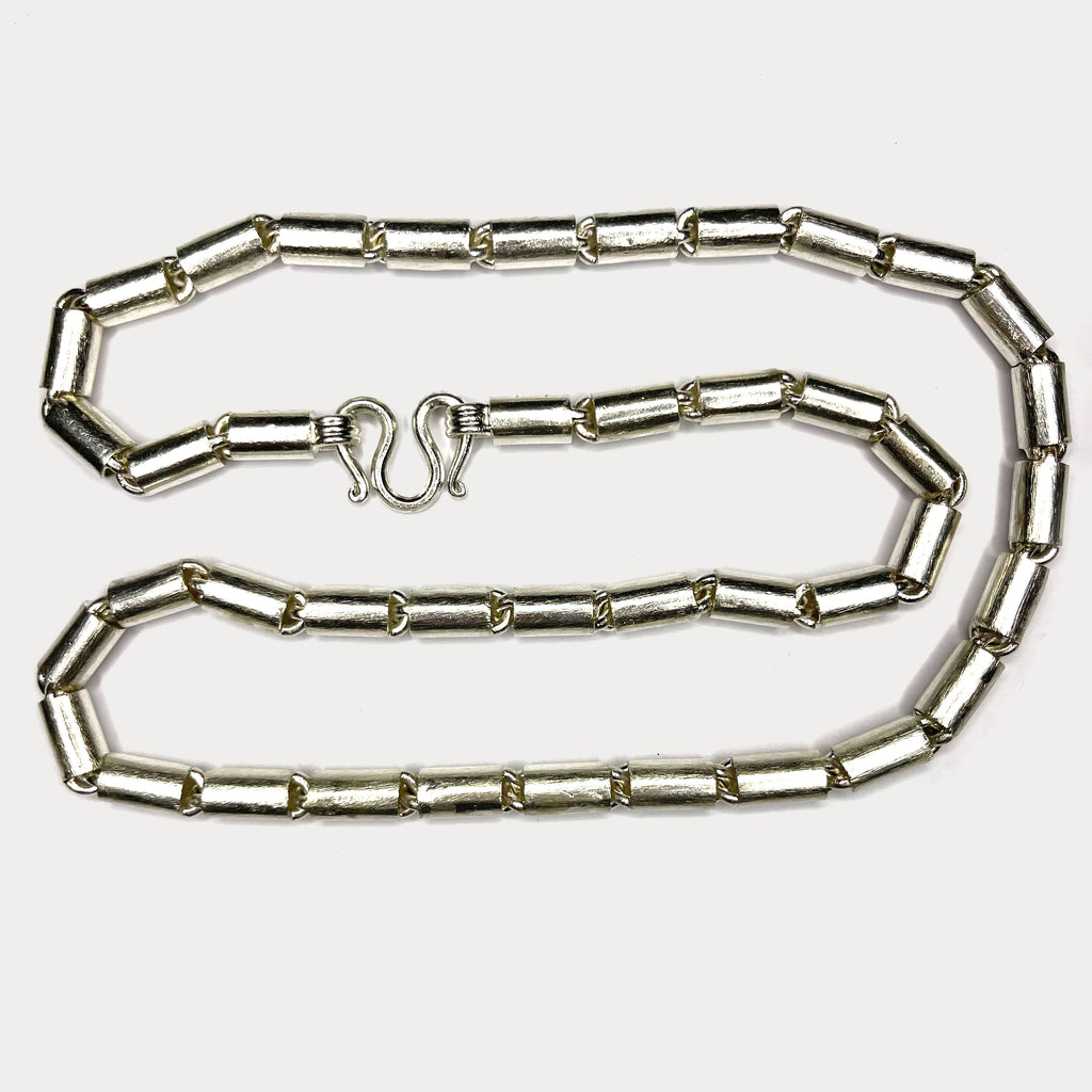 Round Baht Link 200g Necklace - Handmade 999 Pure Silver Chain