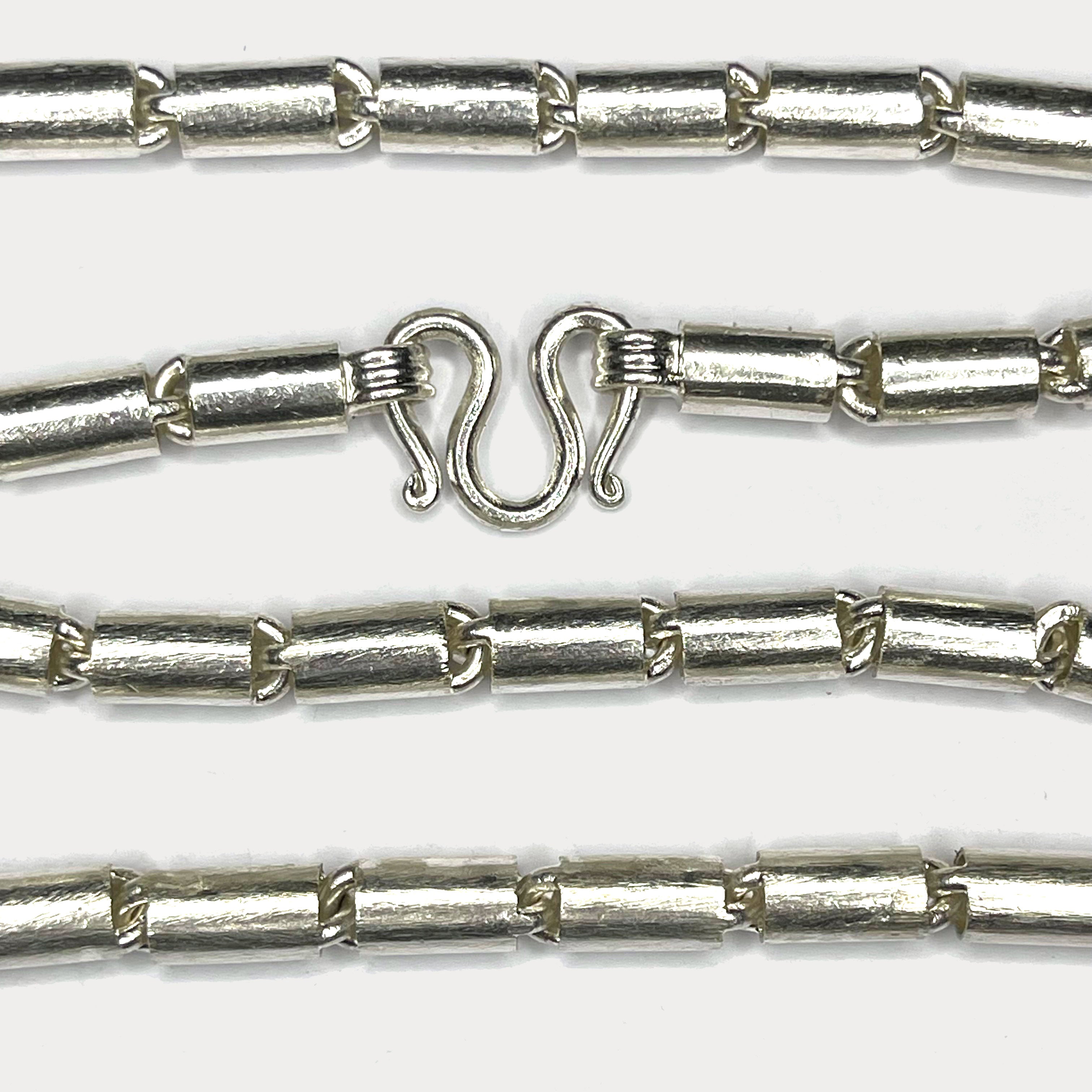 Round Baht Link 200g Necklace - Handmade 999 Pure Silver Chain