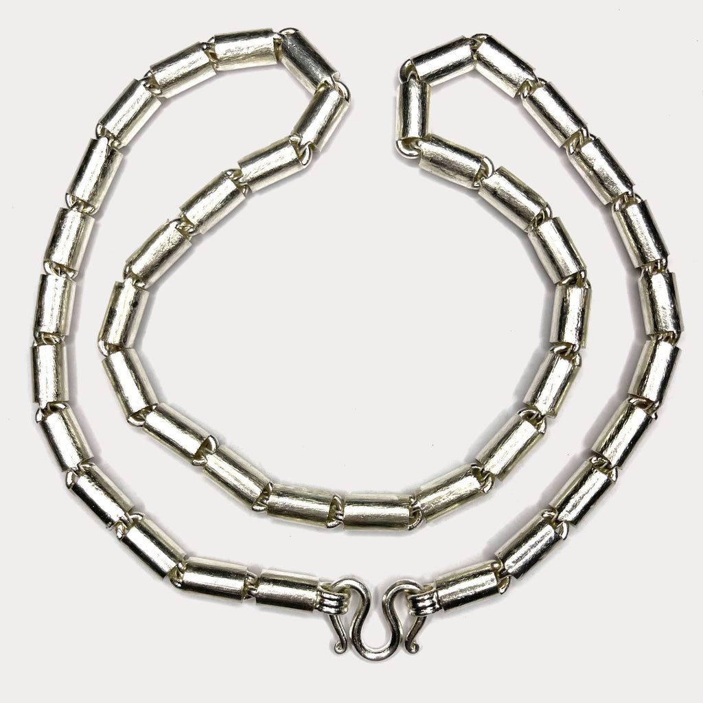 Round Baht Link 200g Necklace - Handmade 999 Pure Silver Chain