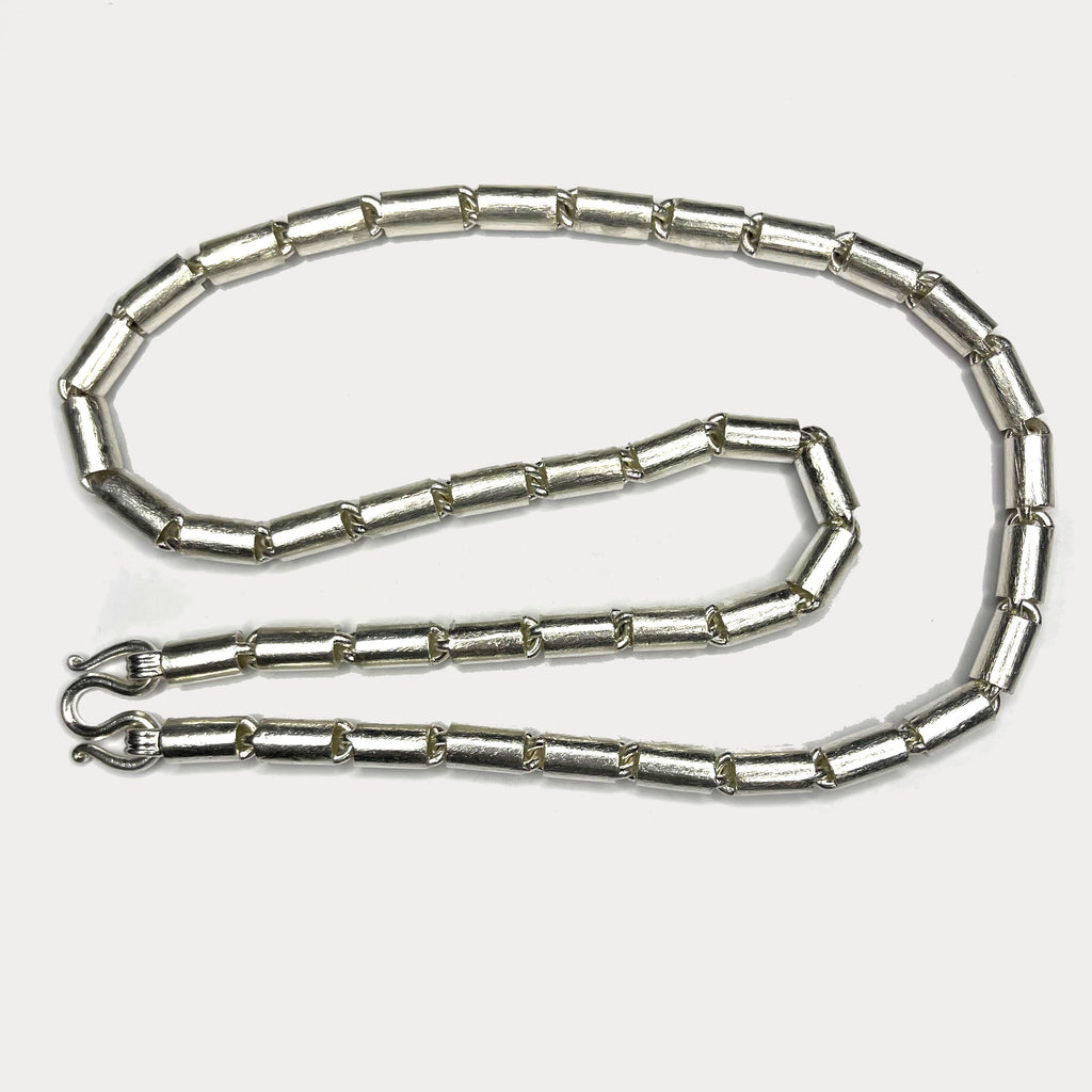 Round Baht Link 200g Necklace - Handmade 999 Pure Silver Chain
