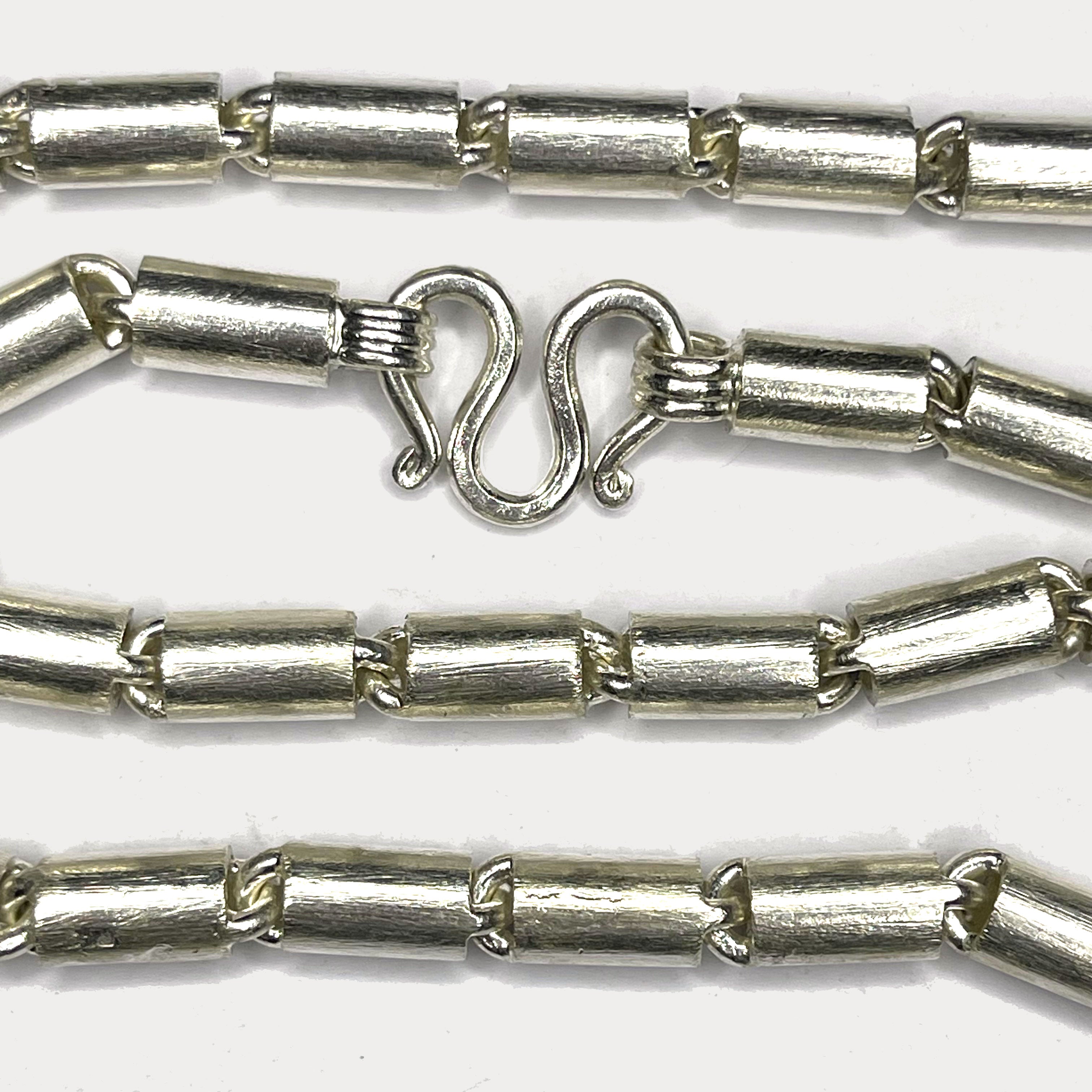 Round Baht Link 200g Necklace - Handmade 999 Pure Silver Chain
